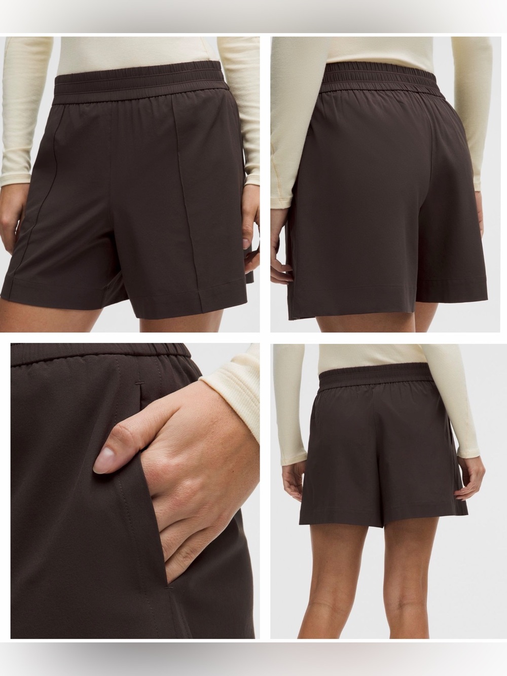 lululemon Athletic Shorts in Dark Brown